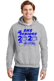 Graduation Grey Hooded Sweatshirt w/Front Logo